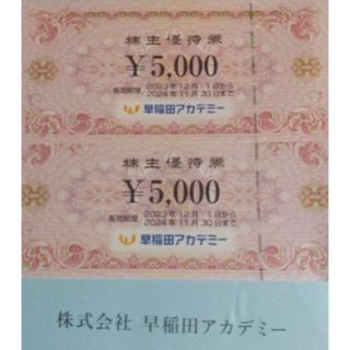 早稲田アカデミー　株主優待券　10000円(その他)