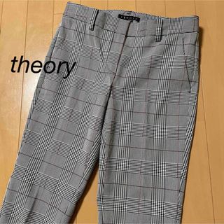 セオリー(theory)のお値下げ　theory  グレンチェック柄　テーパード　パンツ　美品✨(カジュアルパンツ)