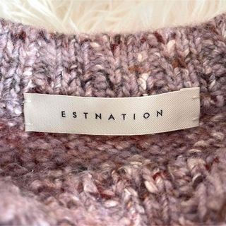 ESTNATION - 【厚手】エストネーション ツイード風 ニットワンピース