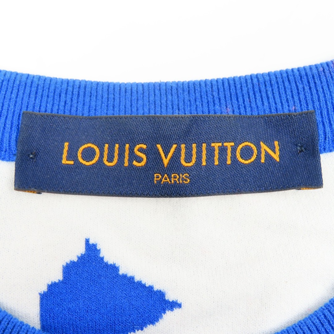 LOUIS VUITTON(ルイヴィトン)の極美品 LOUIS VUITTON ルイヴィトン スクリブルインターシャ クルーネックニット 服 トップス ロゴ M スウェット レーヨン/ポリエステル ブルー メンズ【中古】 メンズのトップス(スウェット)の商品写真