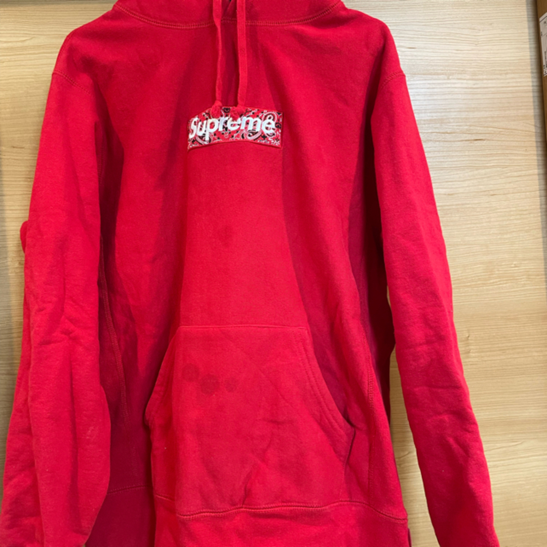 パーカーSupreme Bandana Box Hooded Sweatshirt 赤