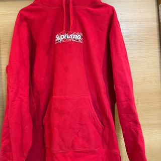 シュプリーム(Supreme)のSupreme Bandana Box Hooded Sweatshirt 赤(パーカー)