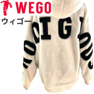 ウィゴー(WEGO)のウィゴー　wego WEGO ウィーゴー　ファージャケット　ファー　白　ロゴ(毛皮/ファーコート)