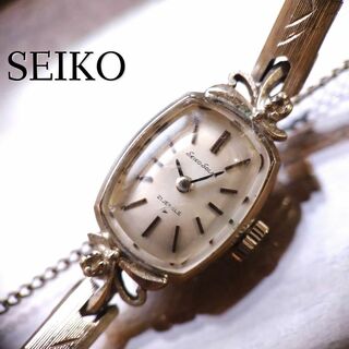 セイコー(SEIKO)の動作良好　セイコー　ソーラーSOLAR　手巻　カットガラス　ヴィンテージ(腕時計)