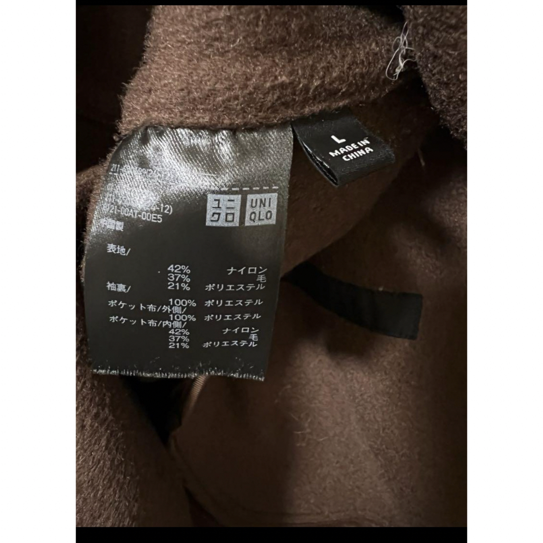 UNIQLO(ユニクロ)のダブルフェイスショートコート ユニクロ ブラウン レディースのジャケット/アウター(その他)の商品写真