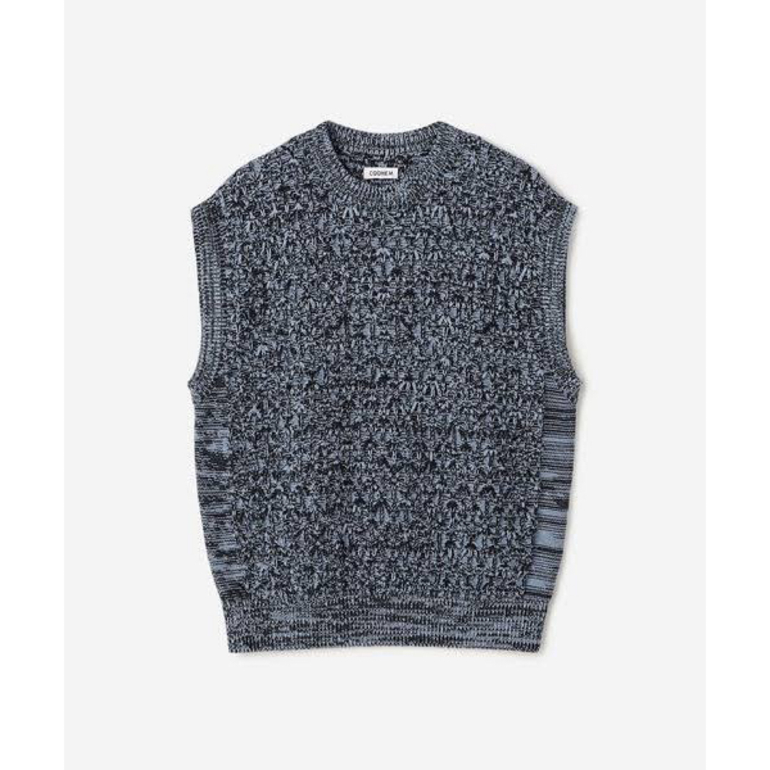 [COOHEM]WASHI COTTON SUKASHI KNIT VESTstudionicholson