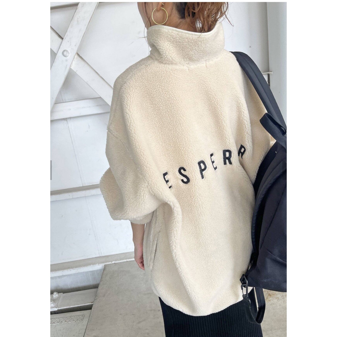 spick&span ボアハーフジッププルオーバー spick&span ボアハーフジッププルオーバー