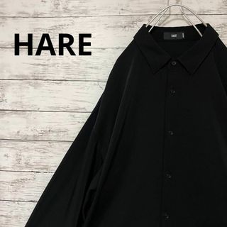 ハレ(HARE)のHARE トロミシャツ 黒 人気 お洒落 ポリシャツ(シャツ)