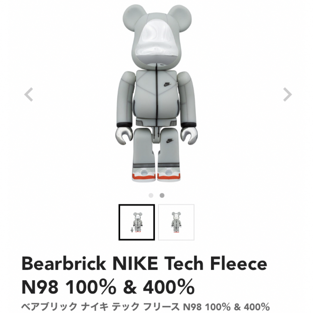 BE@RBRICK(ベアブリック)のBE@RBRICK NIKE TECH FLEECE 400% & 100% エンタメ/ホビーのフィギュア(その他)の商品写真