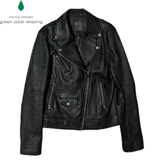 UNITED ARROWS green label relaxing - UNITED ARROWS GREEN LABEL レザー ダブル ライダース