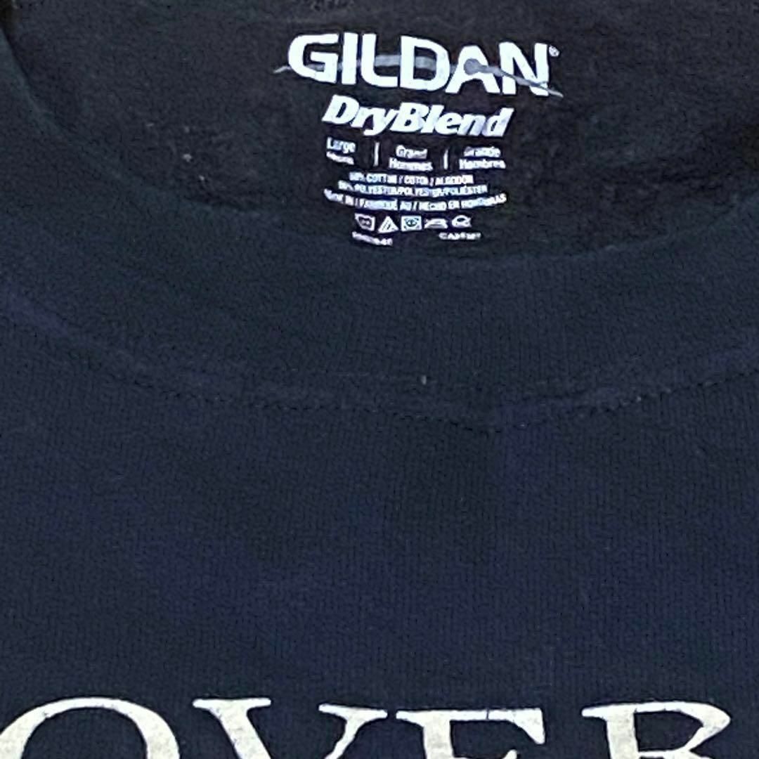 GILDAN(ギルタン)の古着 レア GILDAN dryblend ロゴ プリント 花柄 ブラック L レディースのトップス(トレーナー/スウェット)の商品写真