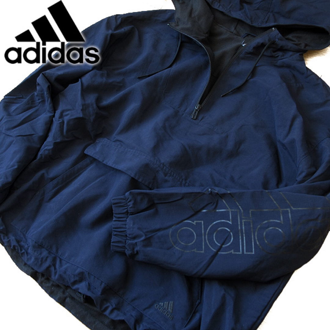 adidas(アディダス)の美品 OT アディダス レディース ナイロンパーカー ネイビー レディースのトップス(パーカー)の商品写真