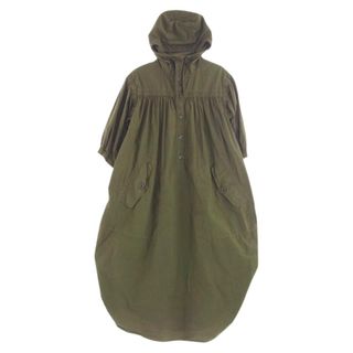 ドリスヴァンノッテン(DRIES VAN NOTEN)のDRIES VAN NOTEN ドリスヴァンノッテン ワンピース Drim Green Hooded Cotton Dress In Khaki ドリム ミリタリー ワンピース XS カーキ系【中古】(その他)