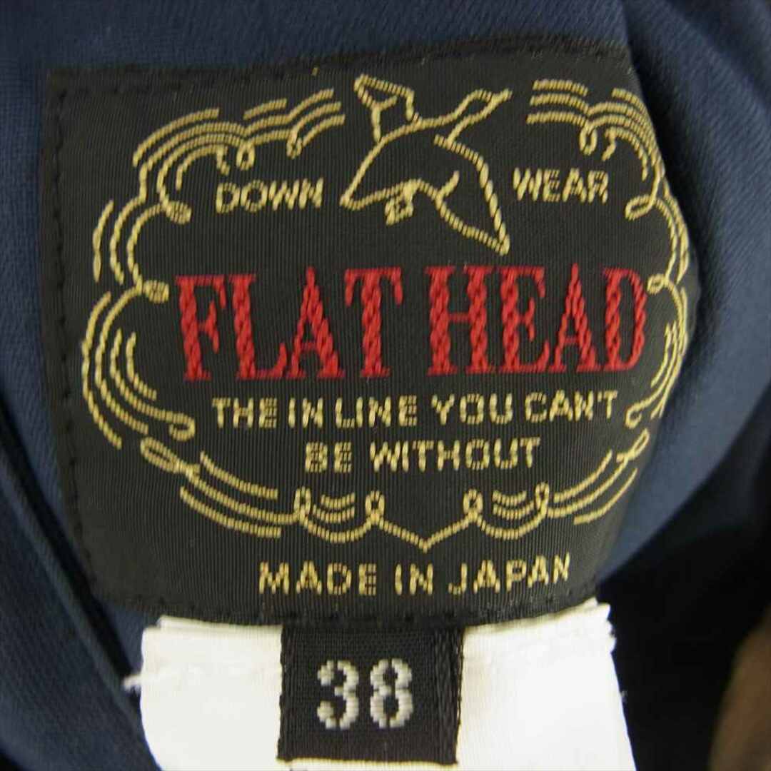 THE FLAT HEAD(フラットヘッド)のTHE FLAT HEAD ザフラットヘッド ベスト コーデュロイ ダウン ベスト ネイビー系 ベージュ系 38【中古】 メンズのトップス(ベスト)の商品写真