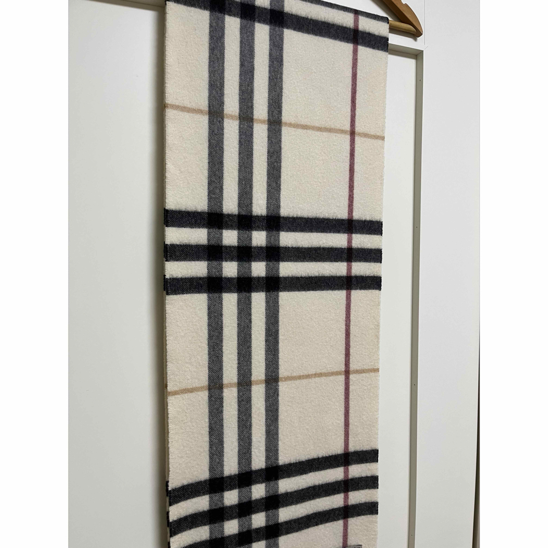 BURBERRY - BURBERRY バーバリー マフラー カシミア100% アイボリー