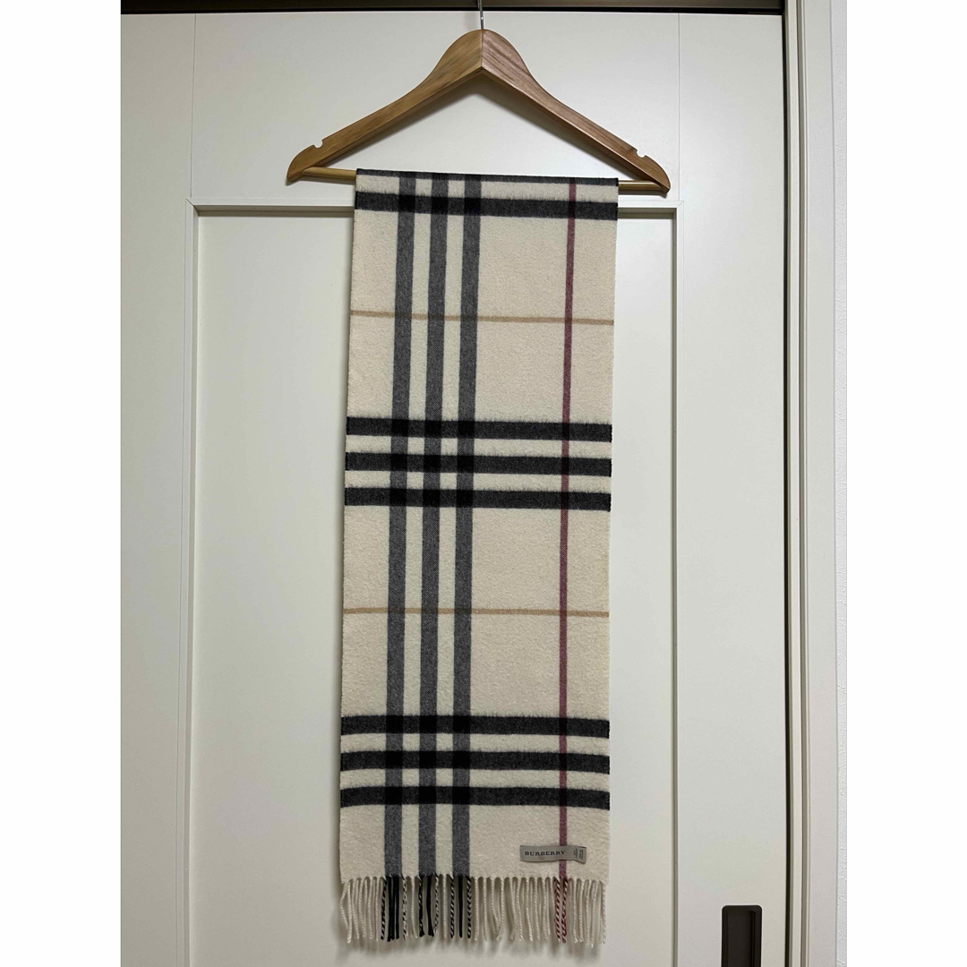BURBERRY - BURBERRY バーバリー マフラー カシミア100% アイボリー
