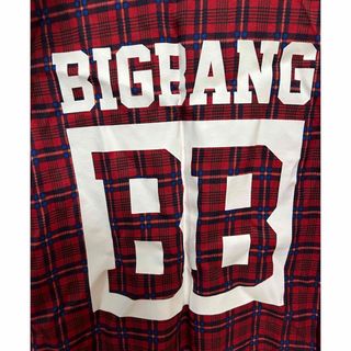 ビッグバン(BIGBANG)のbigbang チェックシャツ　グッズ　Lサイズ　YG 韓国　(シャツ/ブラウス(長袖/七分))