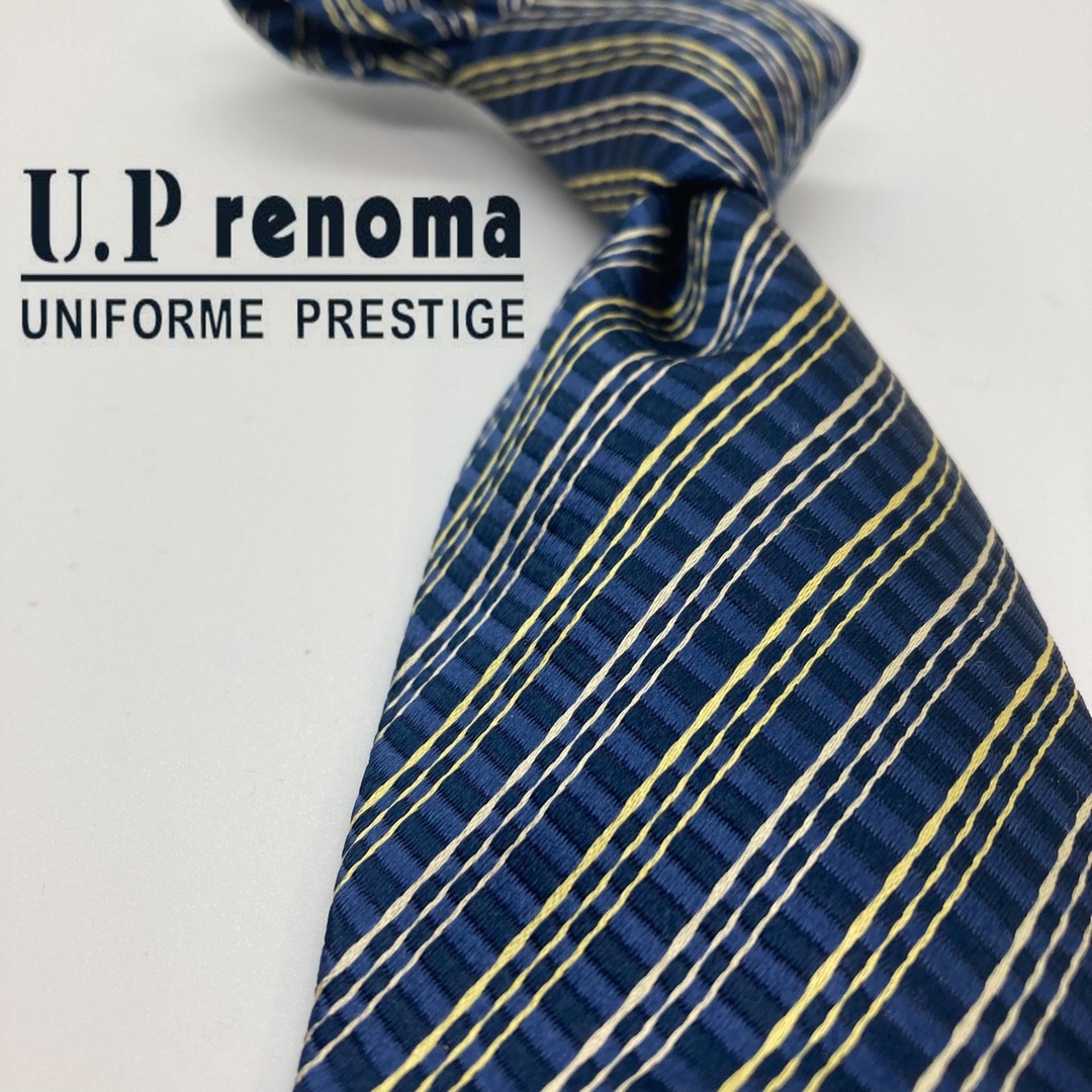 U.P renoma(ユーピーレノマ)の【新品】UP.renoma/ユーピーレノマ　ネクタイ　ネイビー メンズのファッション小物(ネクタイ)の商品写真