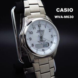 カシオ(CASIO)のCASIO 電波ソーラー腕時計 WVA-M630 白文字盤(腕時計(アナログ))