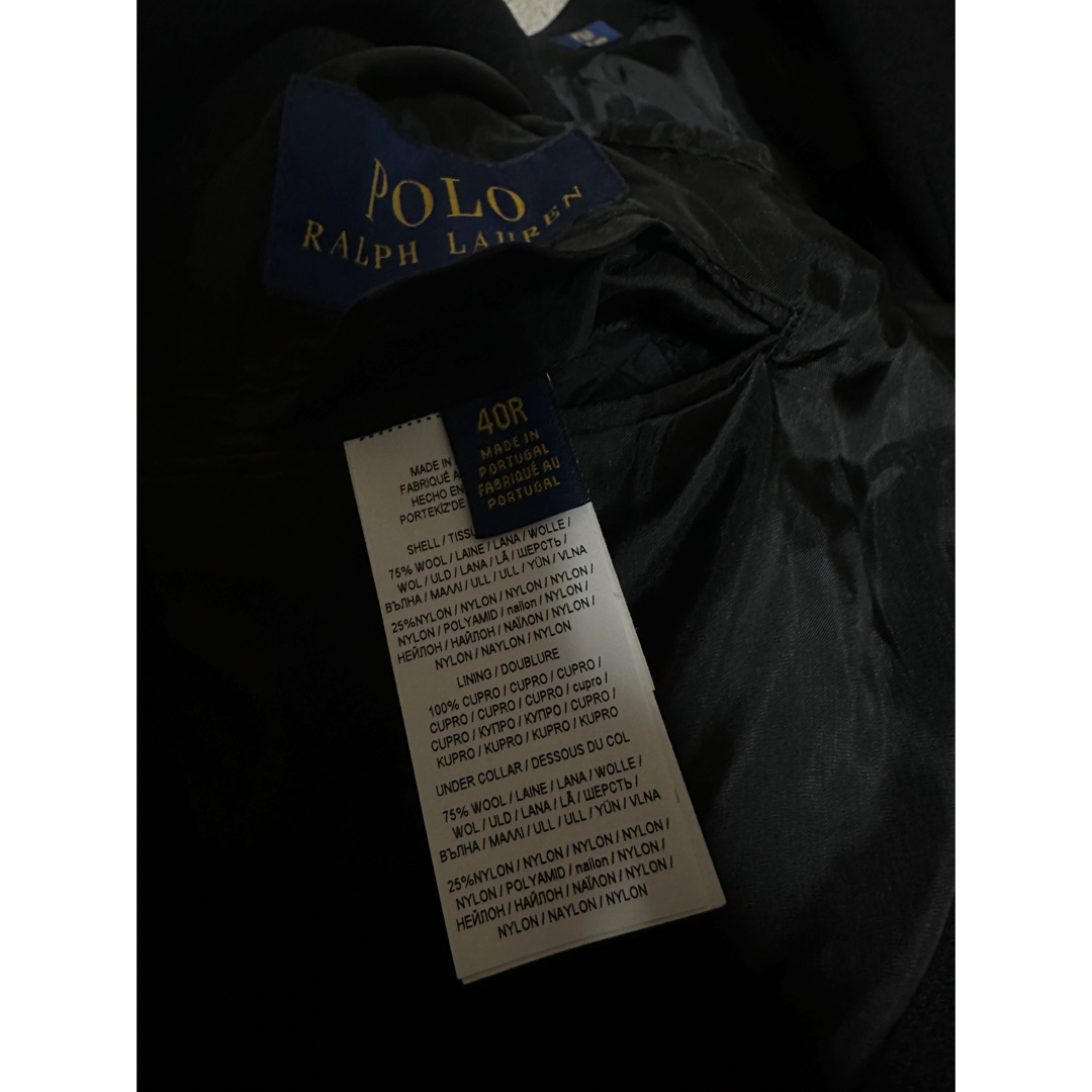 POLO RALPH LAUREN(ポロラルフローレン)のPOLO RALPH LAUREN チェスターコート ブラック 40R ウール メンズのジャケット/アウター(チェスターコート)の商品写真