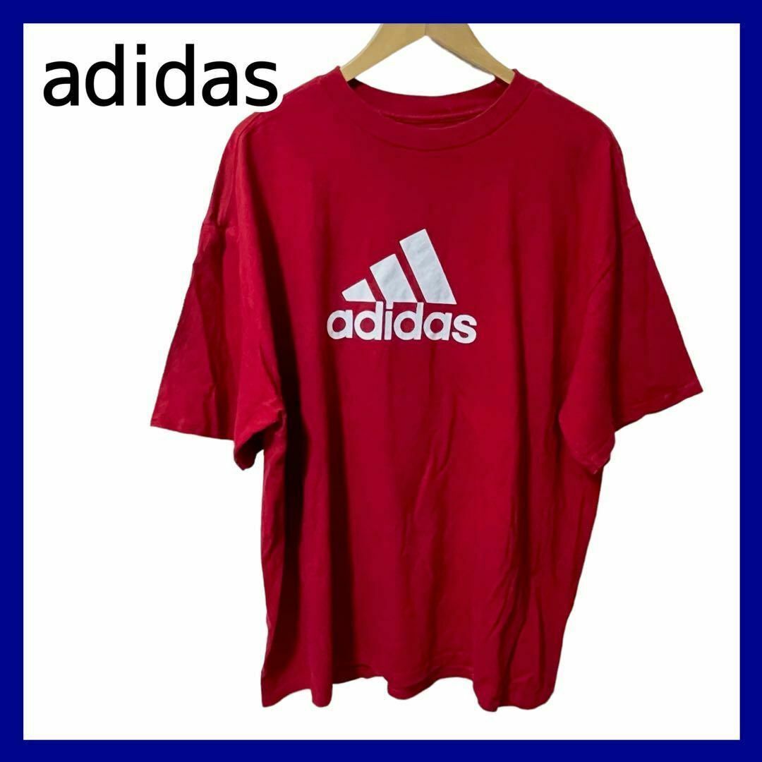 adidas(アディダス)のadidas アディダス 赤 レッド 半袖Tシャツ XL メンズのトップス(Tシャツ/カットソー(半袖/袖なし))の商品写真