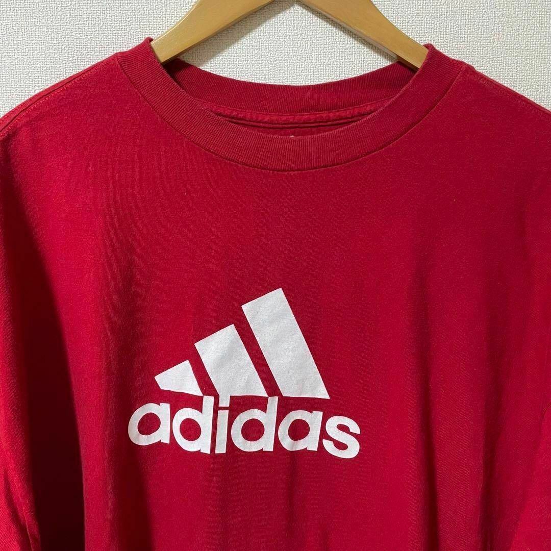 adidas(アディダス)のadidas アディダス 赤 レッド 半袖Tシャツ XL メンズのトップス(Tシャツ/カットソー(半袖/袖なし))の商品写真