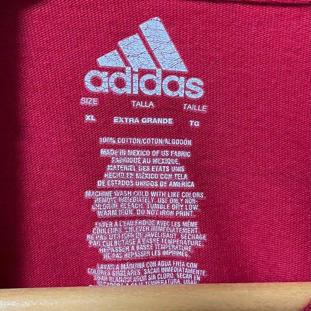 adidas(アディダス)のadidas アディダス 赤 レッド 半袖Tシャツ XL メンズのトップス(Tシャツ/カットソー(半袖/袖なし))の商品写真