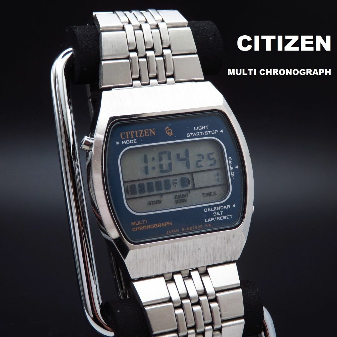 CITIZEN CQ マルチクロノグラフ デジタル腕時計 ビンテージ | フリマアプリ ラクマ