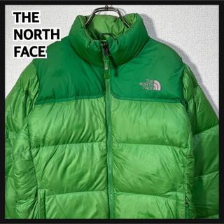 ザノースフェイス(THE NORTH FACE)の【ノースフェイス】ダウンジャケット　ヌプシ　700　緑グリーン　ワンポイントKE(ダウンジャケット)