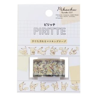 ポケモン(ポケモン)の新品☆ポケモン ピリッテ PIRITTE 透明マステ ピカチュウ 幅20mm(テープ/マスキングテープ)