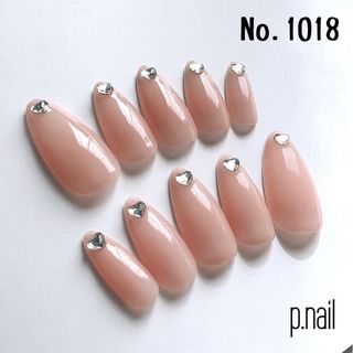 【No.1018】現品！指先ハート 量産型 地雷 韓国ネイルチップ♡ワンホン コスメ/美容のネイル(つけ爪/ネイルチップ)の商品写真