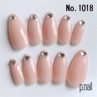 【No.1018】現品！指先ハート 量産型 地雷 韓国ネイルチップ♡ワンホン コスメ/美容のネイル(つけ爪/ネイルチップ)の商品写真