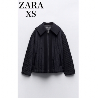 ザラ(ZARA)のZARA コントラストパフジャケット　完売品　新品　タグ付き(ダウンジャケット)