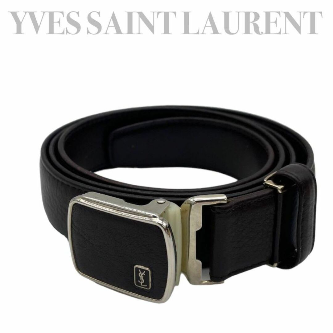 Yves Saint Laurent(イヴサンローラン)のYSL イヴ・サンローラン レザーベルト メンズ　ブラウン メンズのファッション小物(ベルト)の商品写真