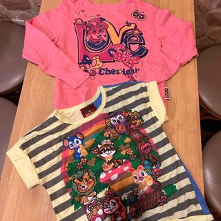 グラグラ(GrandGround)の★グラグラ豪華刺繍Tシャツとチェリッチュのトレーナー130140★レトロ(その他)