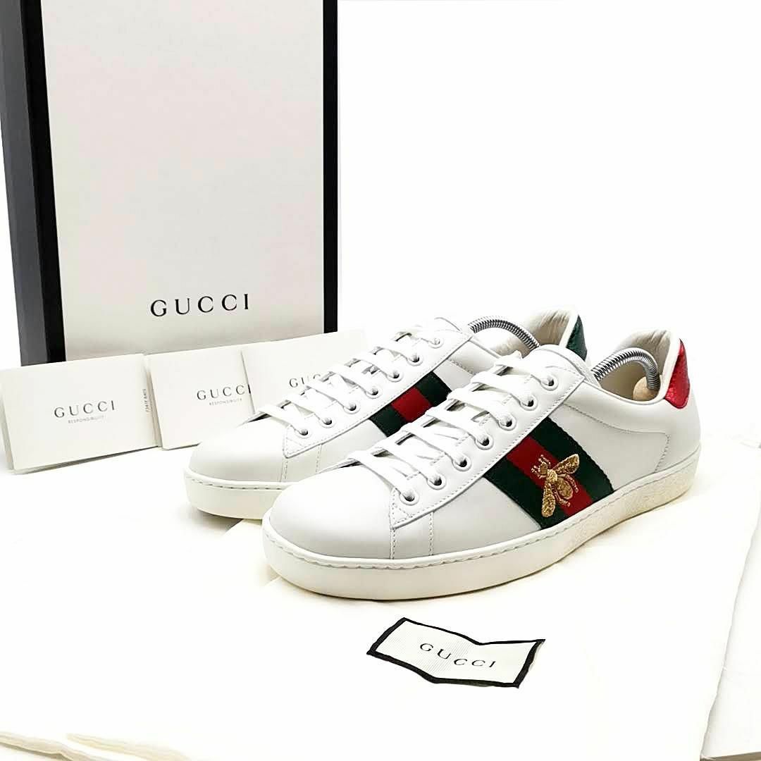 GUCCI - 美品 グッチ GUCCI スニーカー エース ビー 03-23112208 GUCCI - 美品 グッチ GUCCI スニーカー エース ビー 03-23112208