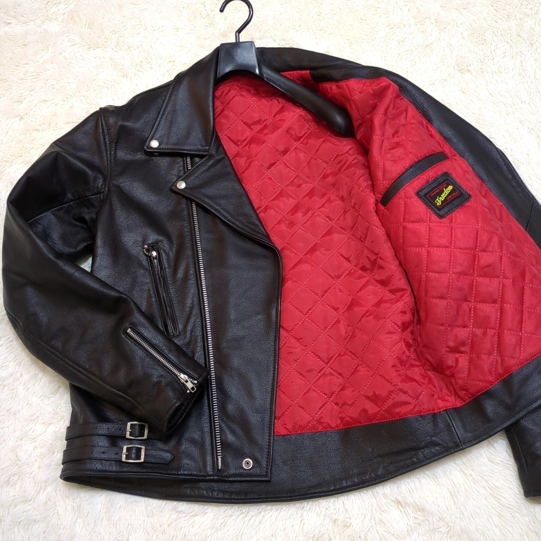 HORN WORKS - 美品 Freeclom 牛本革 ダブルライダースジャケット