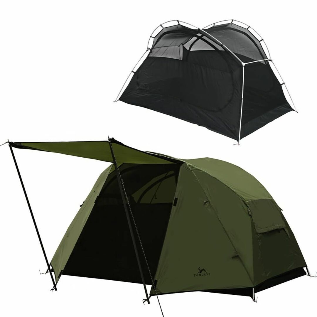 TOMOUNT テント 2人用 ドームテント アルミポール 高さ120cm 広い | フリマアプリ ラクマ