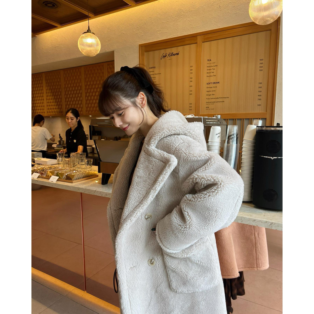 Fleur Shearling Boa Coat