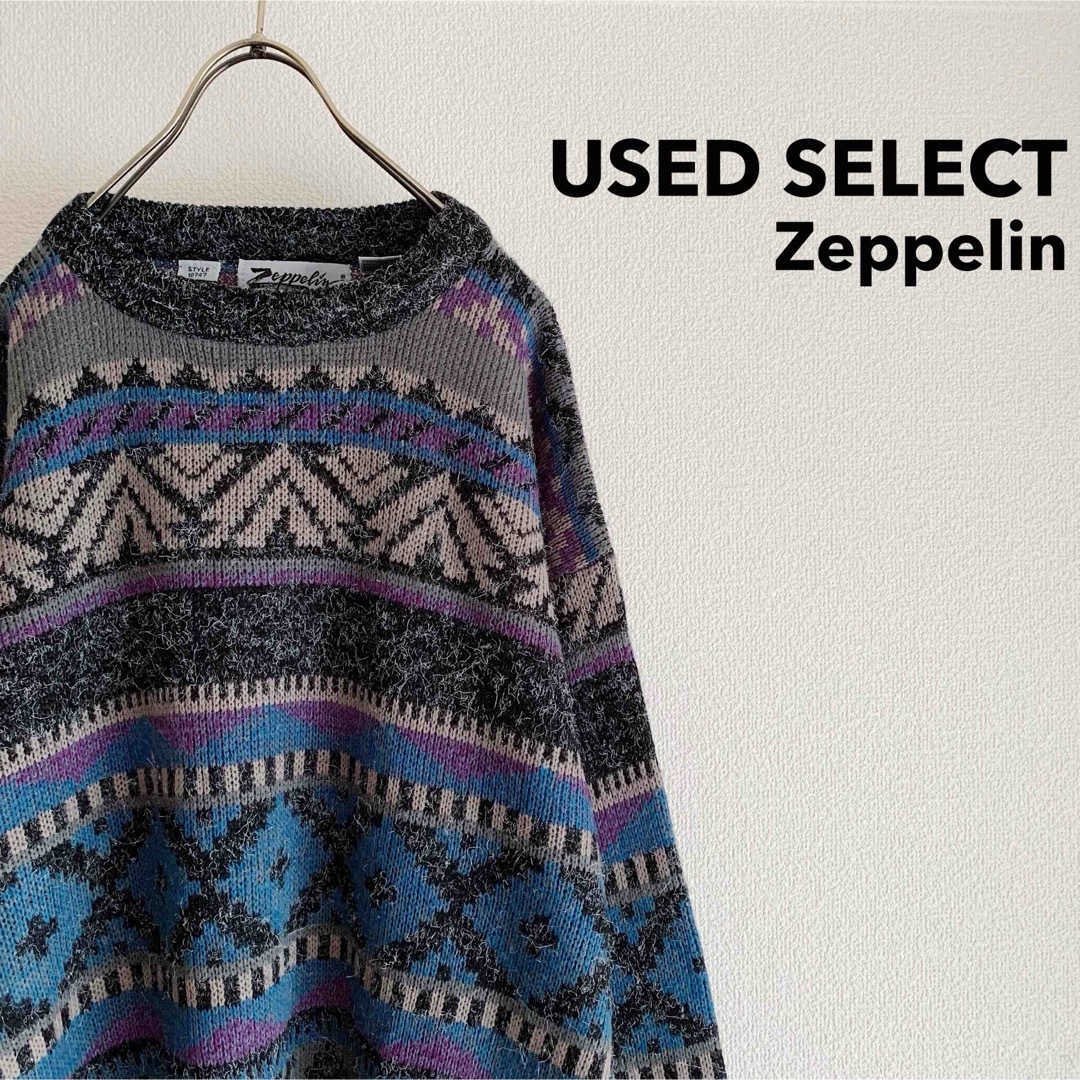 古着 “Zeppelin” Ethnic Design Old Sweater メンズのトップス(ニット/セーター)の商品写真