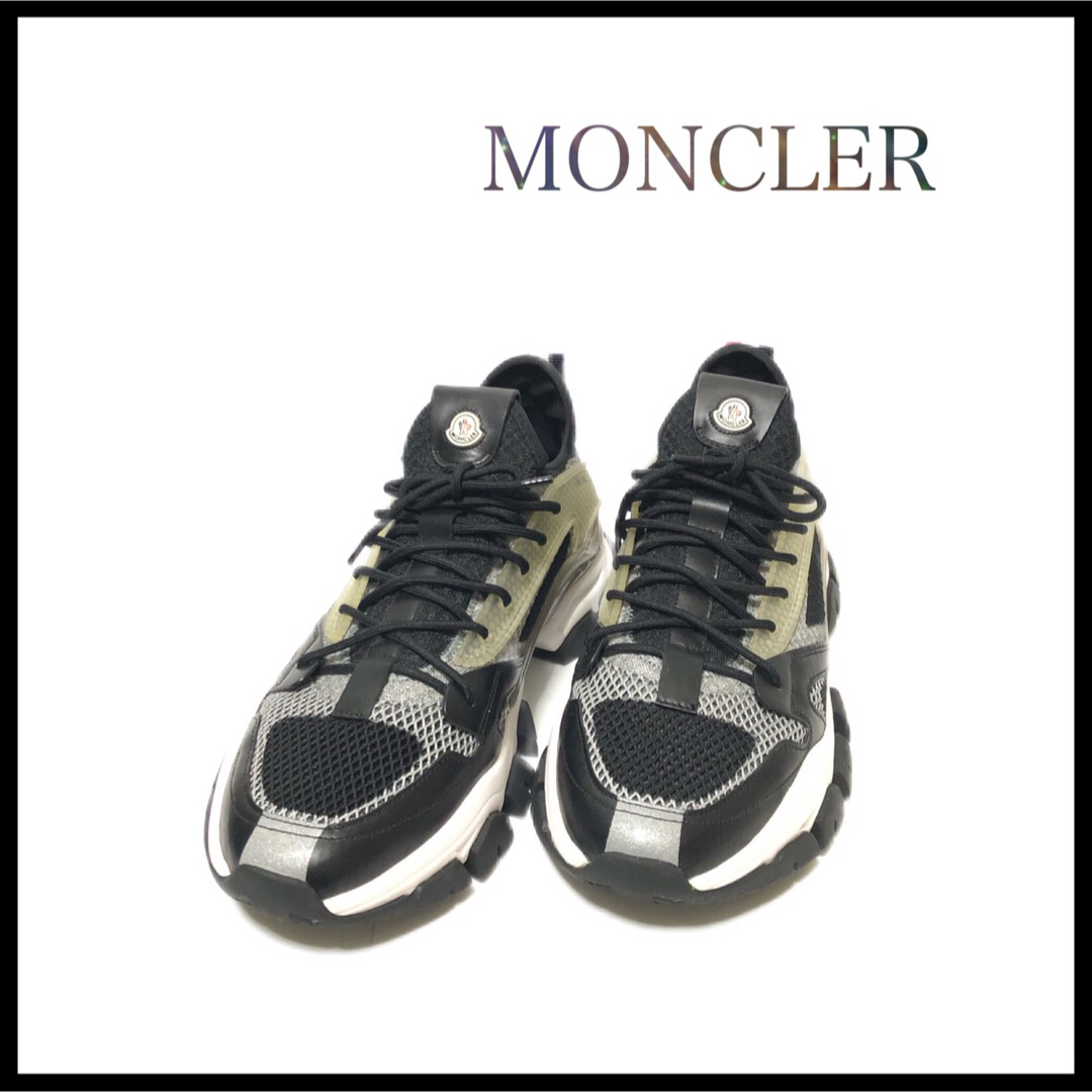 MONCLER - 【美品】MONCLERモンクレール スニーカー 28.5cm ブラックの