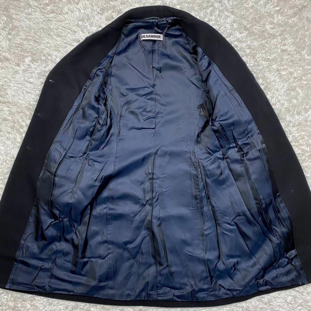 ○美品○ JIL SANDER チェスターコート カシミヤ ネイビー ○美品○ JIL SANDER チェスターコート カシミヤ ネイビー