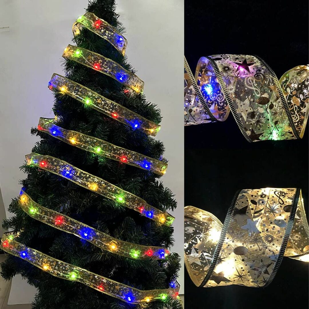 【色: マルチカラー】クリスマスイルミネーションライト電池式Lhyxuuk Ch スポーツ/アウトドアのアウトドア(ライト/ランタン)の商品写真