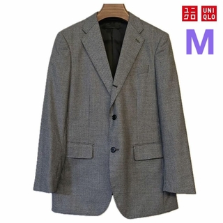 ユニクロ(UNIQLO)の【着4状態〇‼️】UNIQLO　ハウンドトゥース 3Bテーラードジャケット　M(テーラードジャケット)