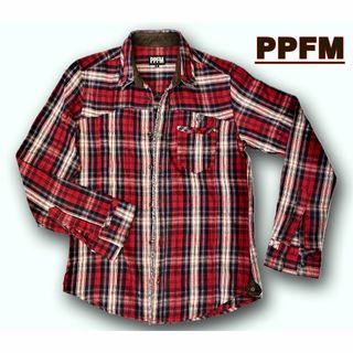 カスタムカルチャー(CUSTOM CULTURE)のPPFM チェック ダブルカラー ネルシャツ　S(シャツ)