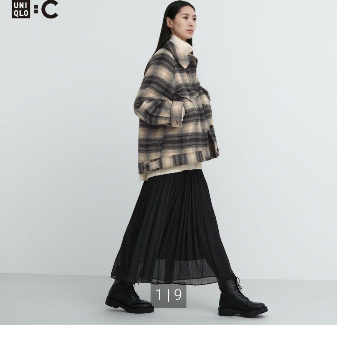 UNIQLO(ユニクロ)のmomo様 UNIQLO C シフォンプリーツスカート レディースのスカート(ロングスカート)の商品写真