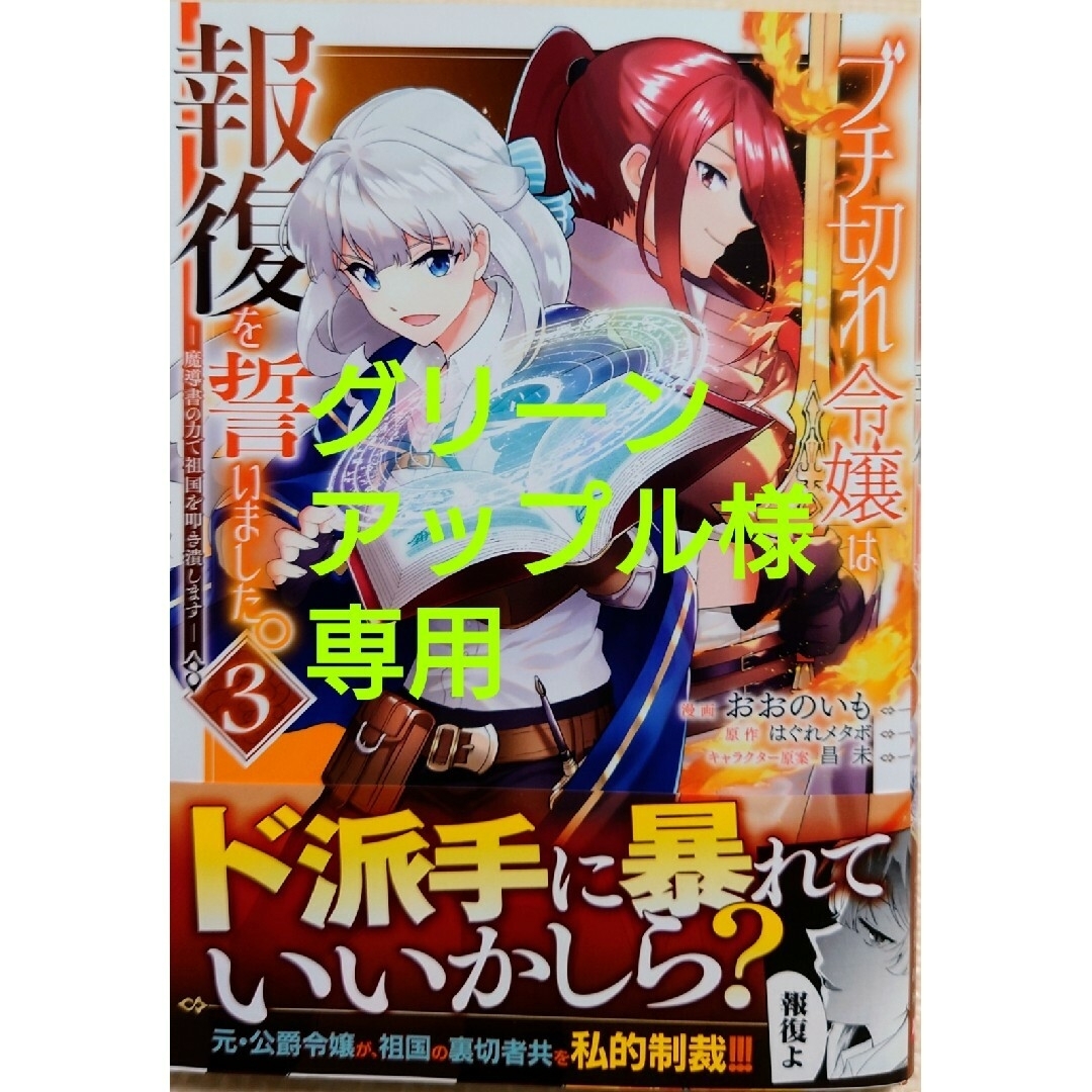 HobbyJAPAN(ホビージャパン)のブチ切れ令嬢は報復を誓いました。３　悪役令嬢ルートがないなんて、誰が言ったの？４ エンタメ/ホビーの漫画(青年漫画)の商品写真