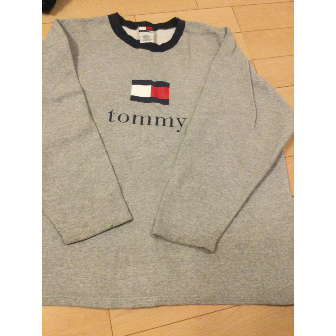 TOMMY HILFIGER(トミーヒルフィガー)のトミーフィルフィガー⭐️ヴィンテージアメリカ製　トレーナー　XL グレー メンズのトップス(スウェット)の商品写真