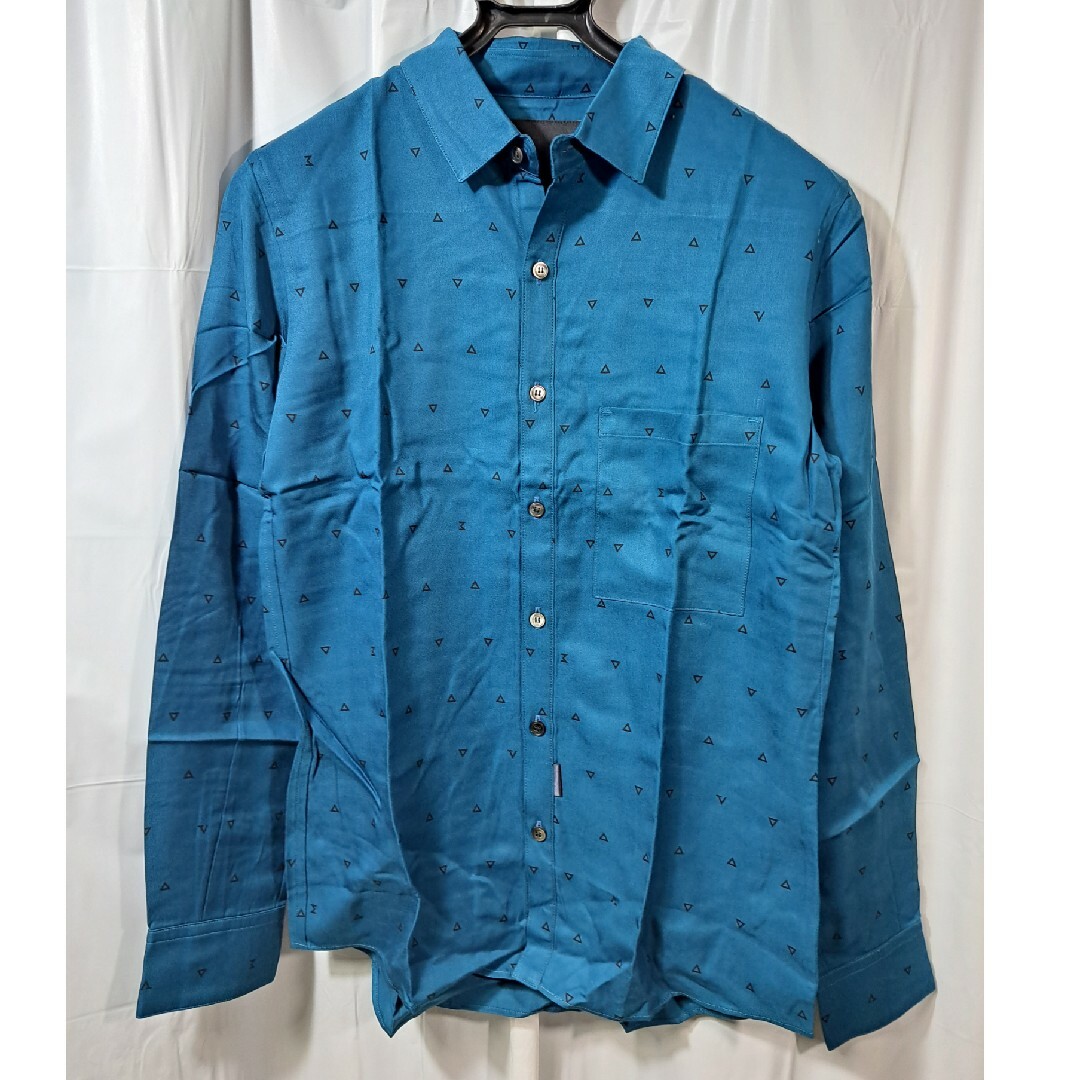 SHAREEF(シャリーフ)の未使用　SHAREEF　キロフ　ロングスリーブシャツ　ブルー　図形 メンズのトップス(シャツ)の商品写真
