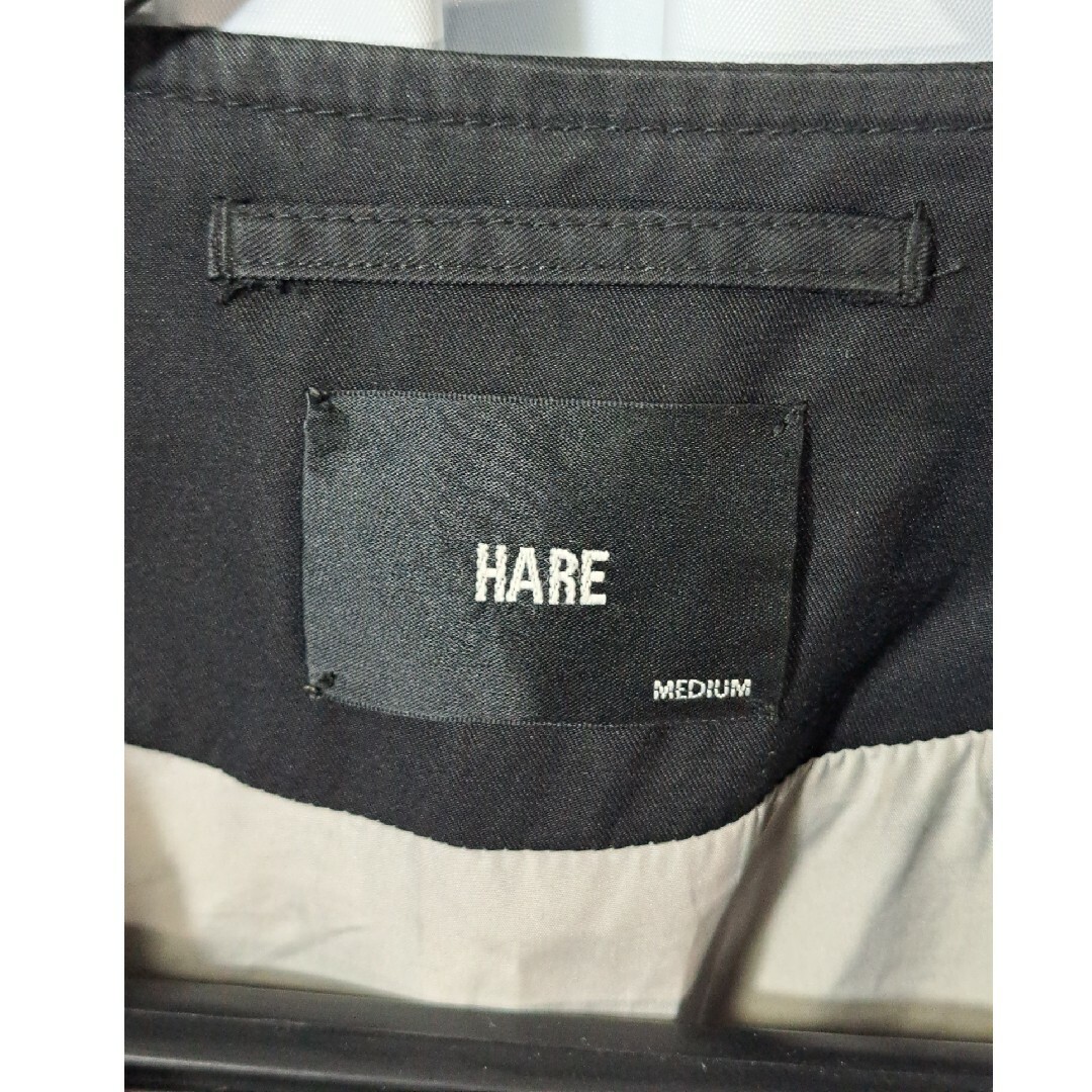 HARE(ハレ)のHARE　ハレ　ノーカラージャケット　MA-1　ブラック　ブルゾン メンズのジャケット/アウター(ノーカラージャケット)の商品写真